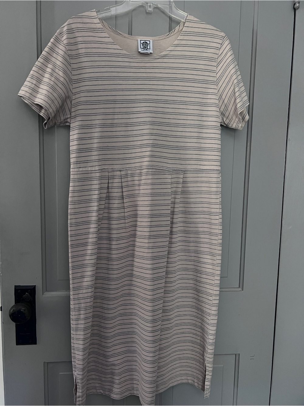 Vintage 1990s CMI pinstriped knit dress Petite Medium